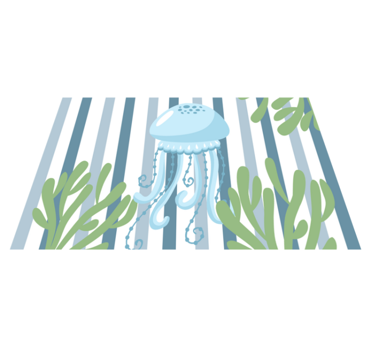 Spisebrikke original med undervannsscene av maneter - Tenstickers