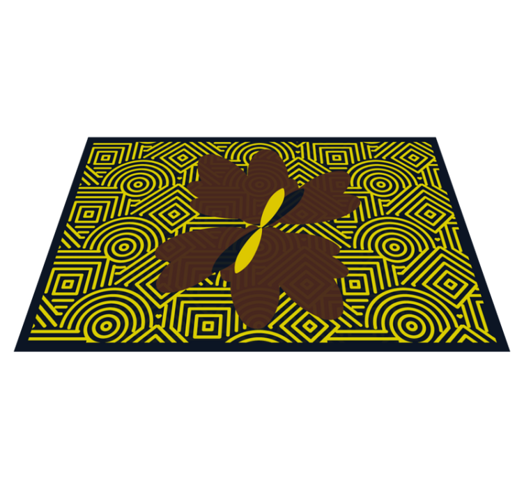 Spisebrikke tekstur abstrakt geometrisk blomst - Tenstickers