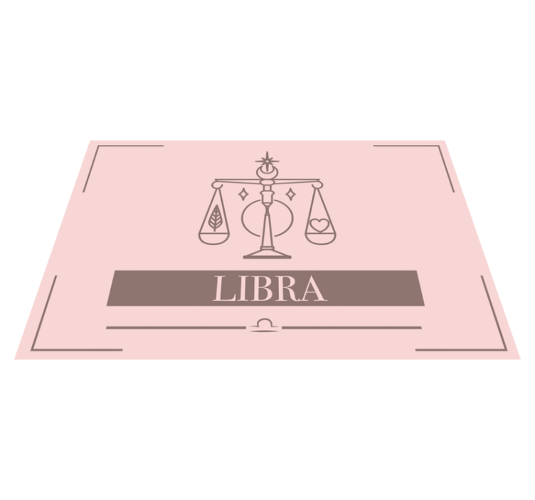 Libra rosa kort stjernetegn design spisebrikke original - Tenstickers