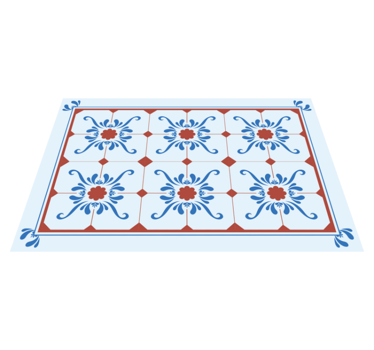 Spisebrikke tekstur med vintage blomsterdesign - Tenstickers