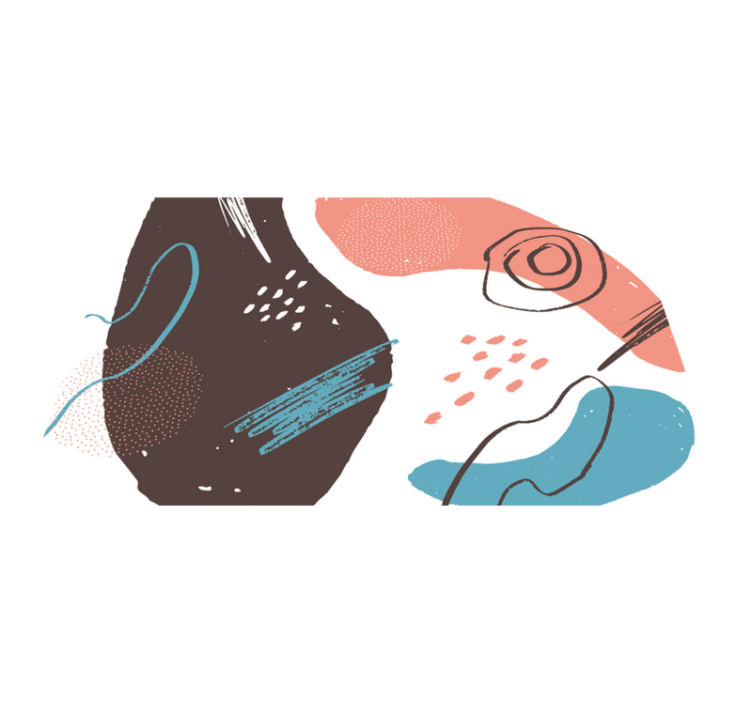 Spisebrikke moderne med livlige abstrakte former - Tenstickers