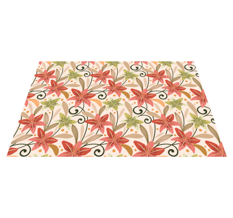 Spisebrikke original med livlige blomster - Tenstickers