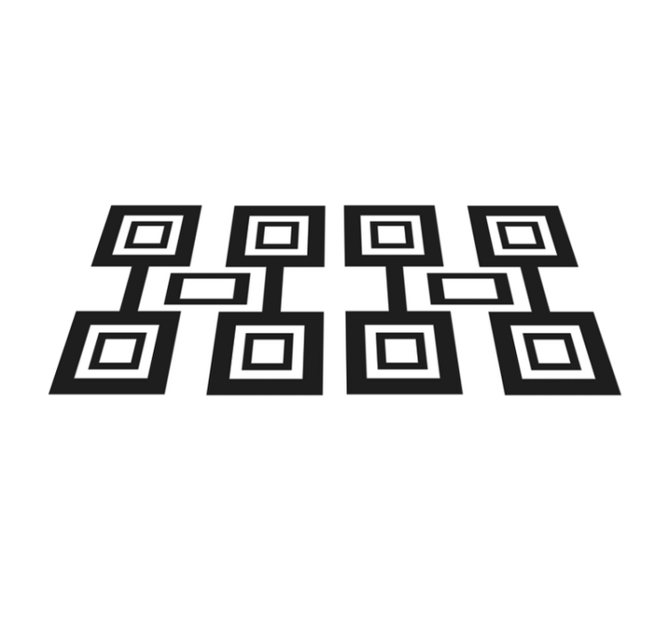 Spisebrikke moderne firkantet mønster - Tenstickers