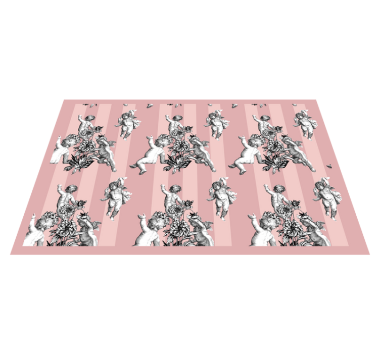 Spisebrikke original englecheruber blomster - Tenstickers