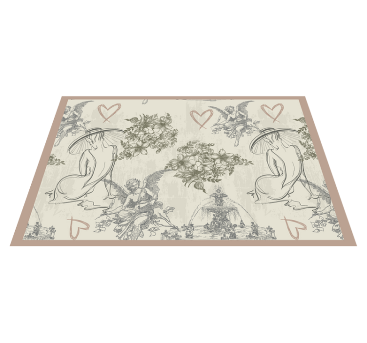 Vintage fransk romantisk mønster spisebrikke original - Tenstickers