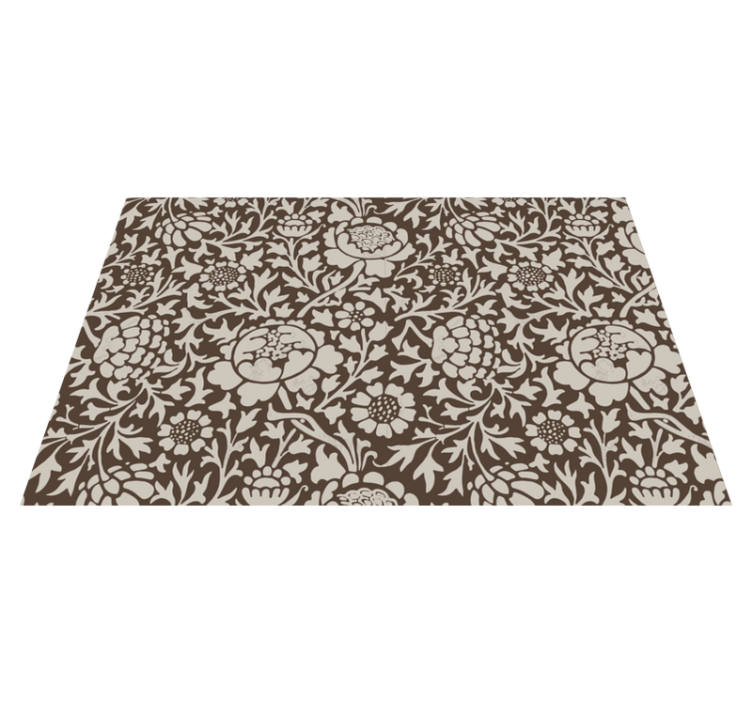 Vintage blomstertrykk spisebrikke rektangulær - Tenstickers