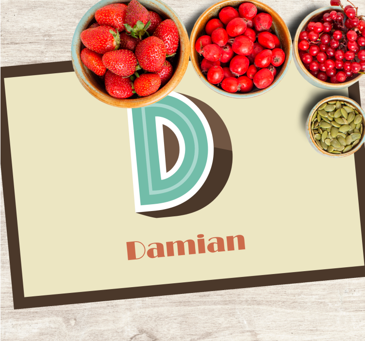 3d bokstav spisebrikke med navn - Tenstickers