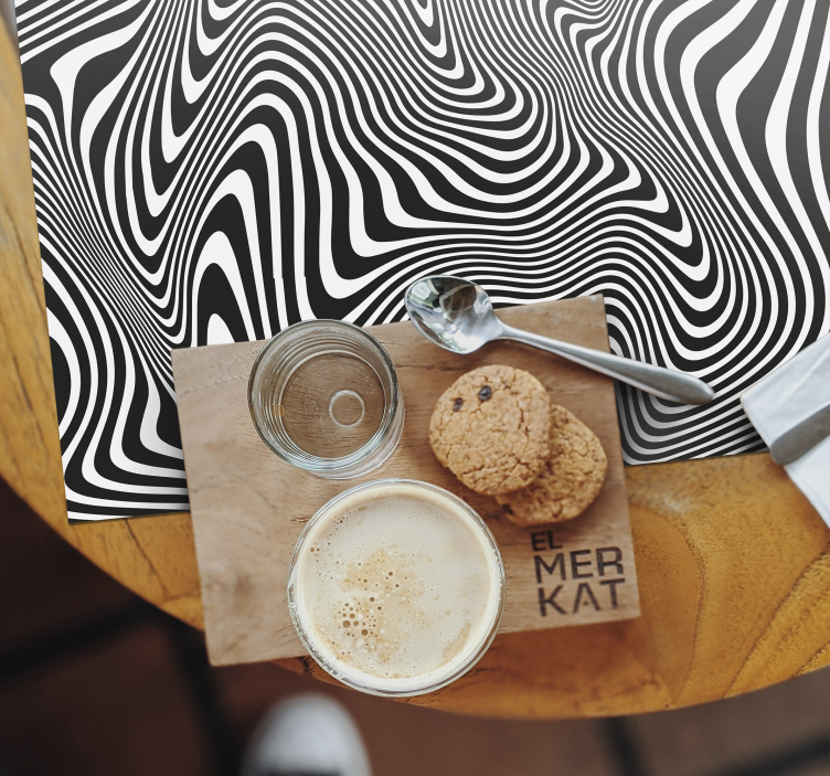 3d, effekt, linjer, sebra, spisebrikker - Tenstickers