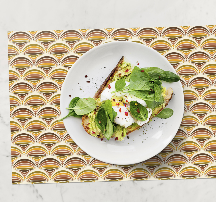 70-talls mønster teksturerte spisebrikker - Tenstickers