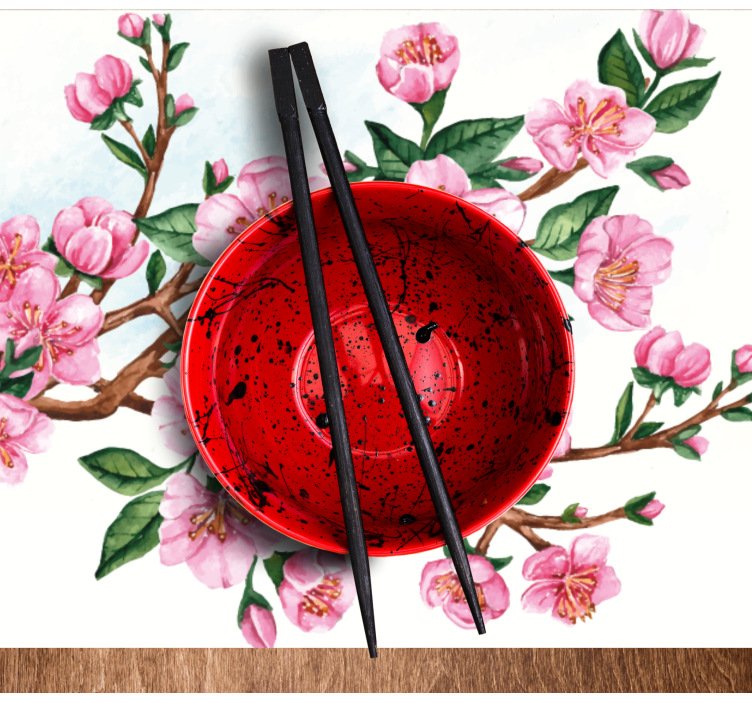 Blomstrende tre originale spisebrikker - Tenstickers