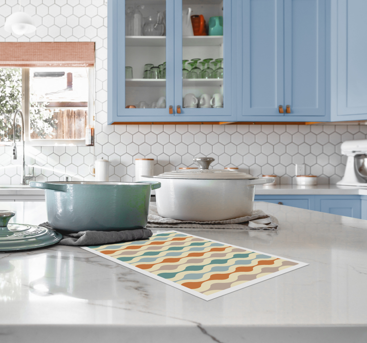 Bølget fargemønster spisebrikke moderne - Tenstickers