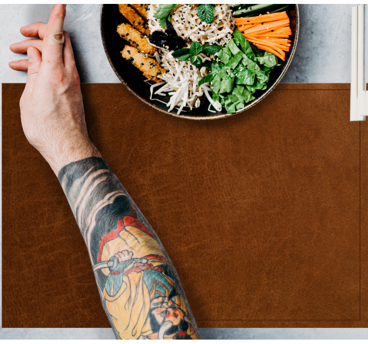 Brun skinneffekt spisebrikke tekstur - Tenstickers