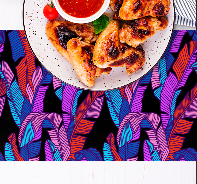 Fargerike blader spisebrikke original - Tenstickers