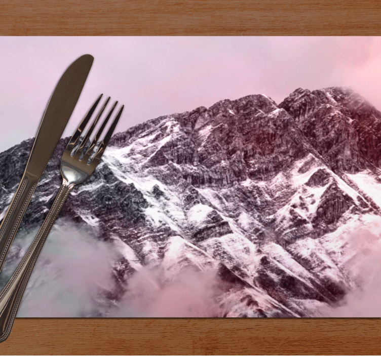 Fjelltopp estetiske farger spisebrikke original - Tenstickers