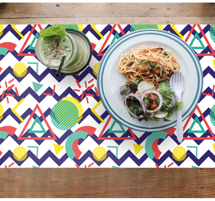 Geometri mønster design spisebrikke moderne - Tenstickers