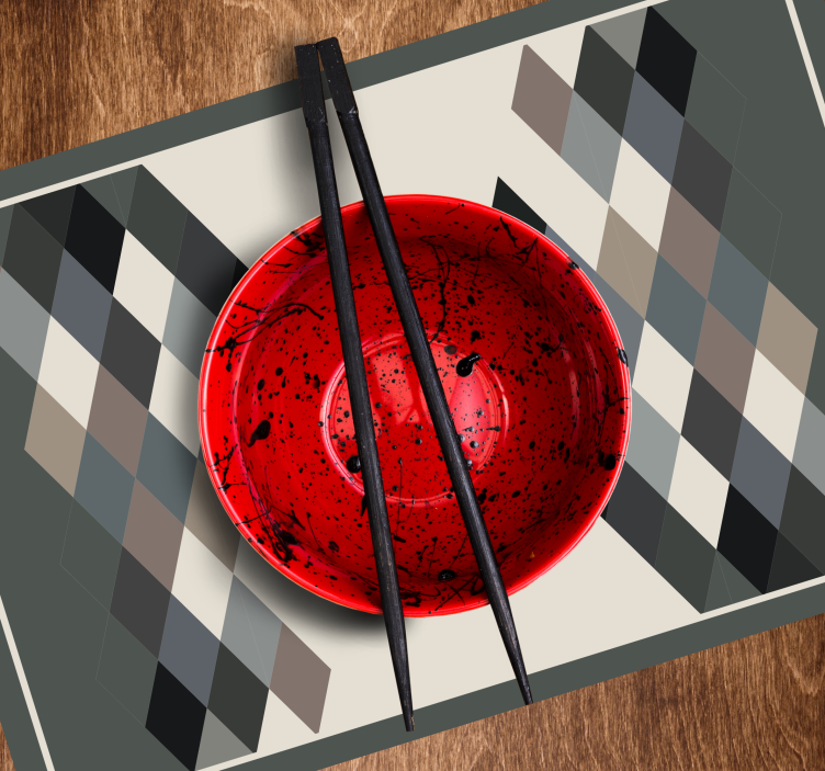 Geometrisk mønster overflate spisebrikke moderne - Tenstickers