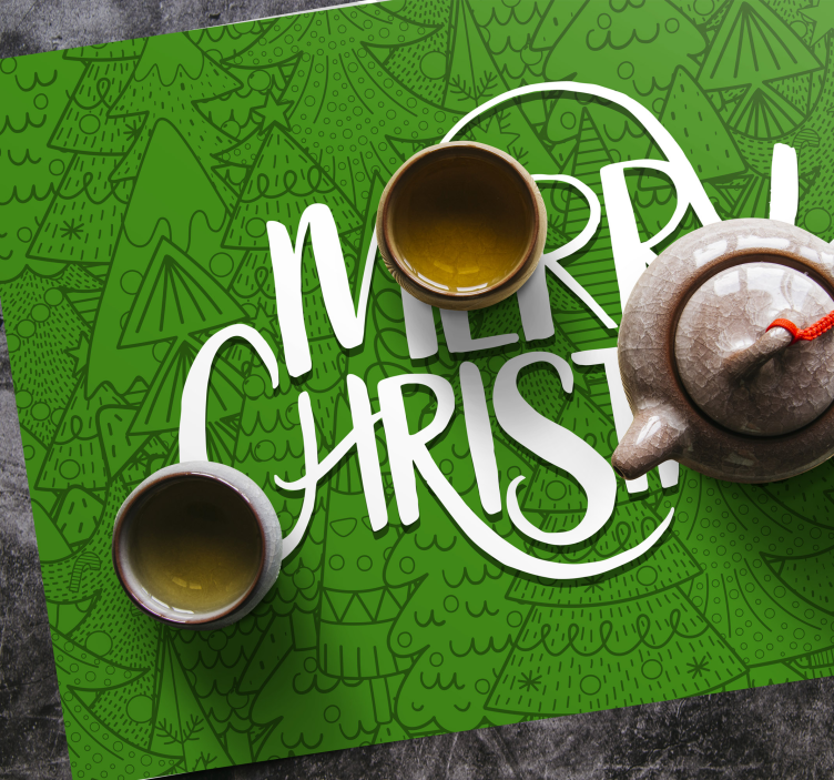 God jul med morsomme trær - Tenstickers