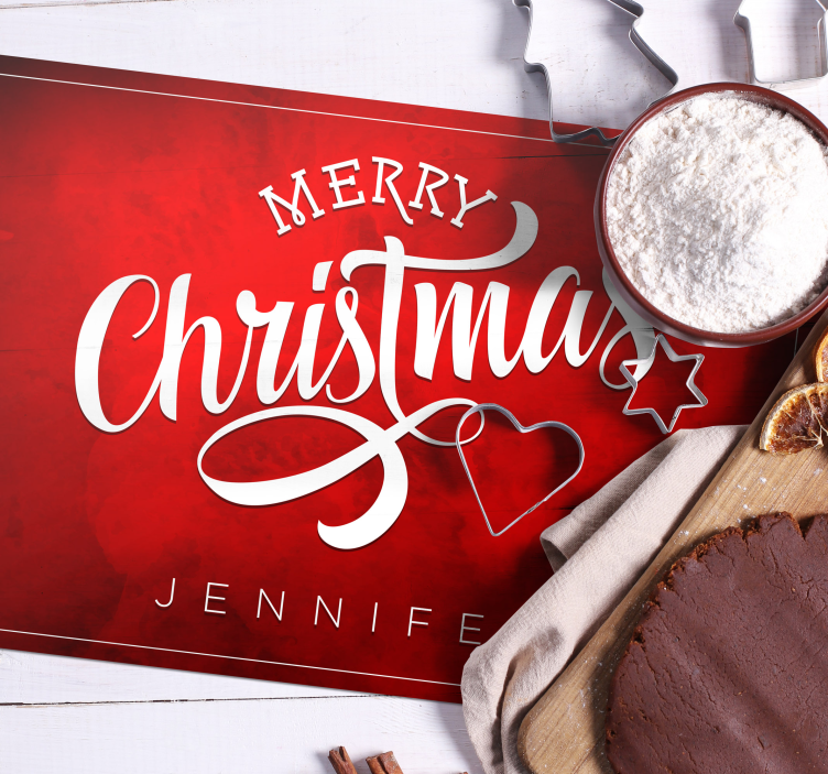 God jul tekst røde spisebrikker - Tenstickers