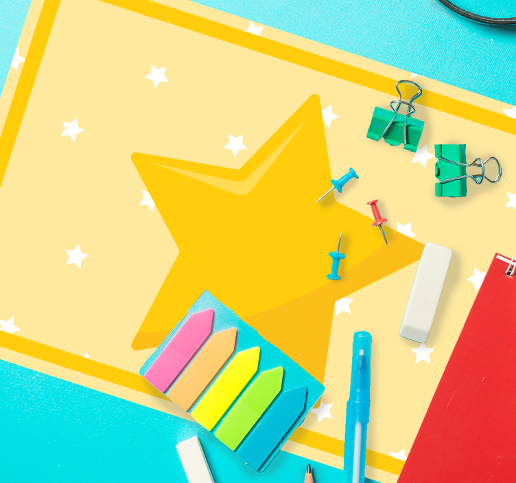 Gul klassisk stjerne spisebrikke hus - Tenstickers