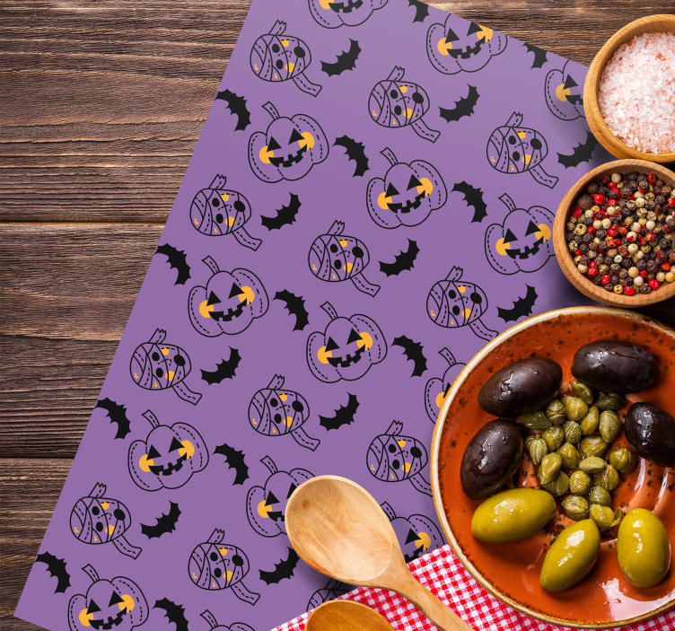 Halloween mummi flaggermus og cupkins halloween spisebrikke - Tenstickers