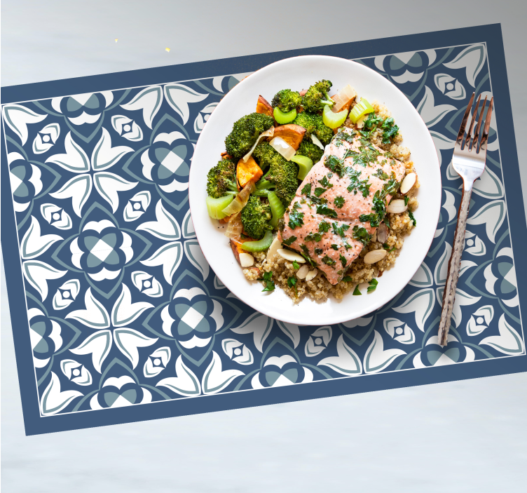 Moderne blå vase "hampton style" spisebrikke moderne - Tenstickers