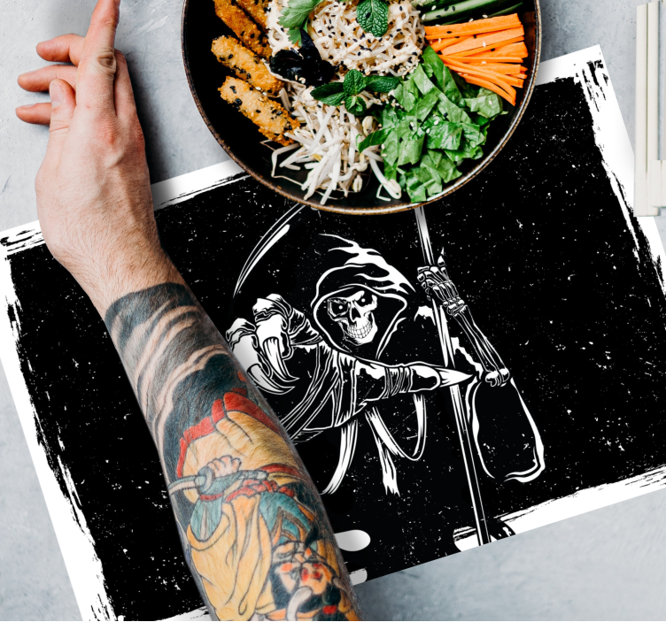 Ond silhuett original dekal spisebrikke Halloween - Tenstickers