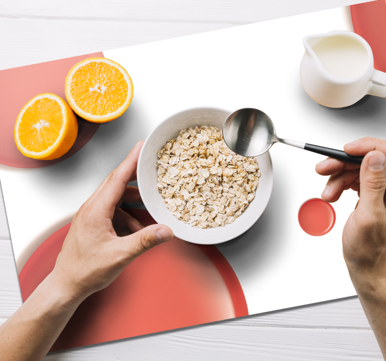 Røde moderne sirkler røde matriser - Tenstickers