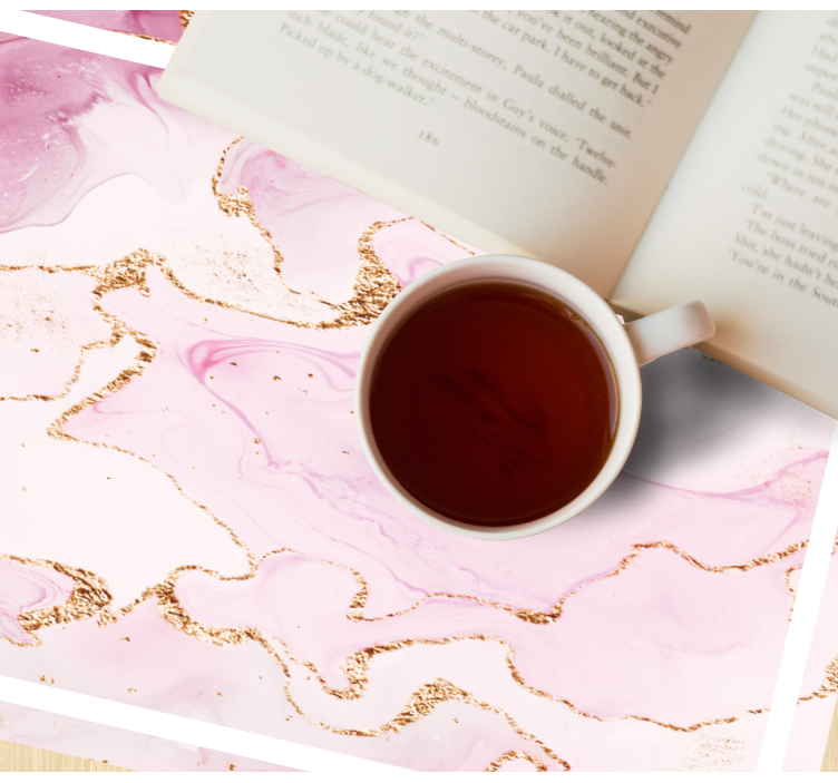 Rose gull marmor spisebrikke tekstur - Tenstickers