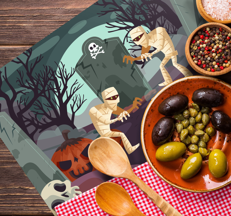 Skumle mumier halloween spisebrikker - Tenstickers