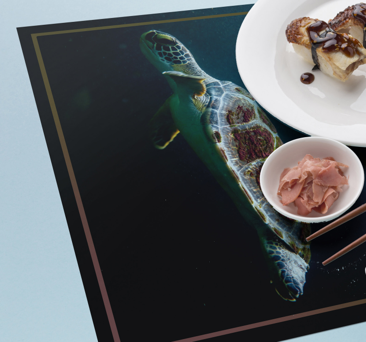 Svømming skilpadde hjemme spisebrikker - Tenstickers