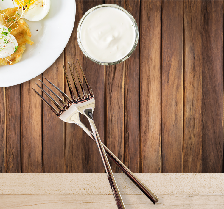 Tre med gamle dekkebrikker spisebrikke tekstur - Tenstickers