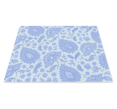 Spisebrikke original blå paisley blomstermønster - Tenstickers