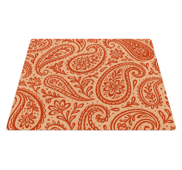 Spisebrikke original varm rød paisley mønster - Tenstickers