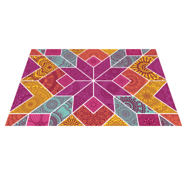 Spisebrikke original fargerikt geometrisk mønster - Tenstickers