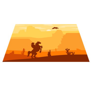 Spisebrikke original cowboysilhuett - Tenstickers