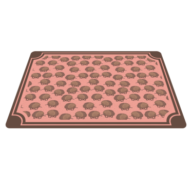 Spisebrikke original med piggsvin mønster - Tenstickers