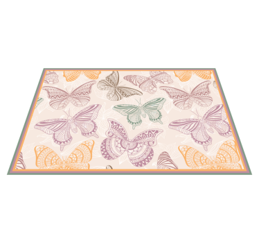 Spisebrikke original med elegant sommerfugl mønster - Tenstickers