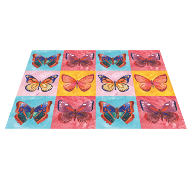 Spisebrikke original livlig sommerfugl emblem - Tenstickers