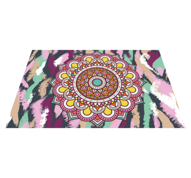 Flerfarget mandala originale vinylplattformer - Tenstickers