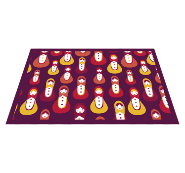 Spisebrikke original fargerik matryoshka mønster - Tenstickers