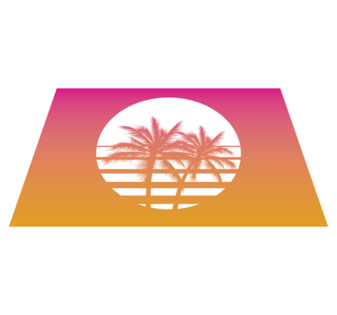 Palm tree twilight spisebrikke original - Tenstickers
