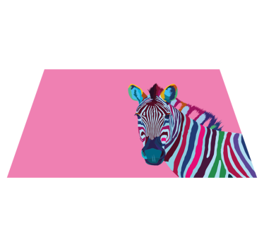 Pop art sebra trykk spisebrikker - Tenstickers