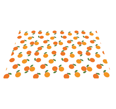 Spisebrikke original med oransje fruktmønster - Tenstickers