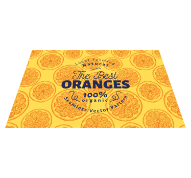 Spisebrikke original med organisk oransjemønster - Tenstickers