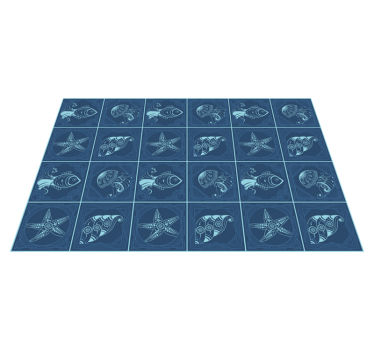 Spisebrikke original maritimt mønster - Tenstickers
