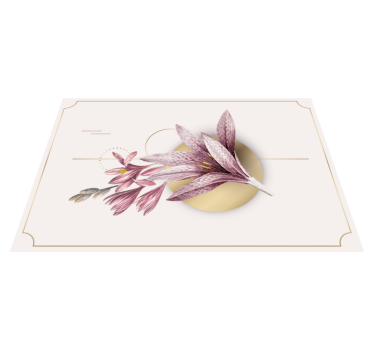 Spisebrikke original elegant blomsteroppsats - Tenstickers