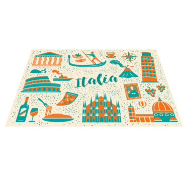 Spisebrikke original kulinarisk italia scene - Tenstickers