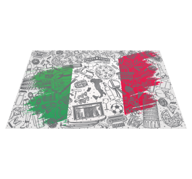 Italia bakgrunn restaurant vinylmatretter - Tenstickers
