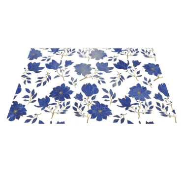 Spisebrikke original blomsterblå mønster - Tenstickers