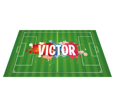 Fotballbane med navn personaliserte spisebrikker - Tenstickers